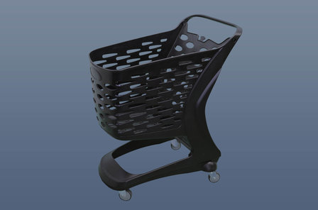 ZB Shopping cart recycled plastic black 