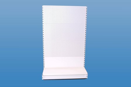 Construction wall shelf unit with perforated rear walls