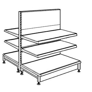 gondola rack with shelves