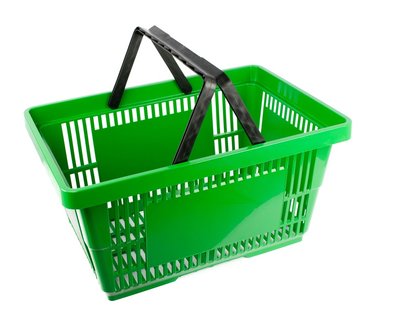 Shopping basket 28 liter green