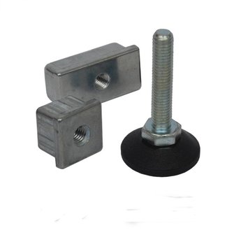 Leveling foot with impact cap metal 3x6cm