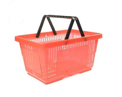 Shopping basket 28 liter red