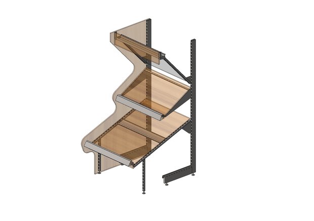 Fruit and vegetable wall rack 2 floors start section