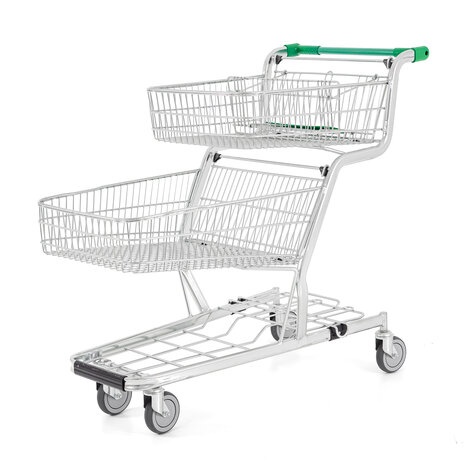 ZB DKW Garden center trolley double basket without child seat