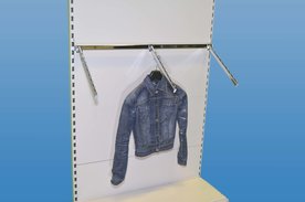 Textielhaak schuin hangend met 9 noppen L40cm